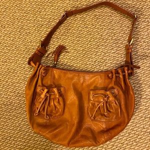 Brown leather purse